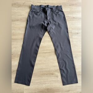 THEORY TECH RAFFI COMPACT PONTE PANTS IN ASPHALT SZ 33